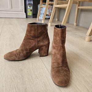 Stuart Weitzman Brown Suede Ankle Boots